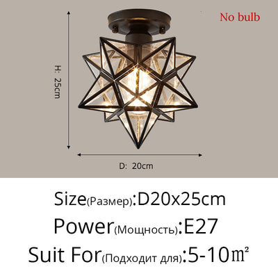 Nordic Creative Five Star Ceiling Lamp