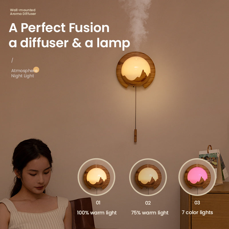 150ml Wall-mounted Aroma Diffuser Night Light Home Diffuser Mute Intelligent Humidifier With Remote Control