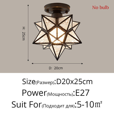 Nordic Creative Five Star Ceiling Lamp