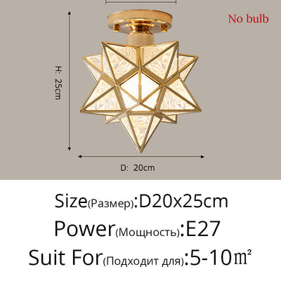 Nordic Creative Five Star Ceiling Lamp