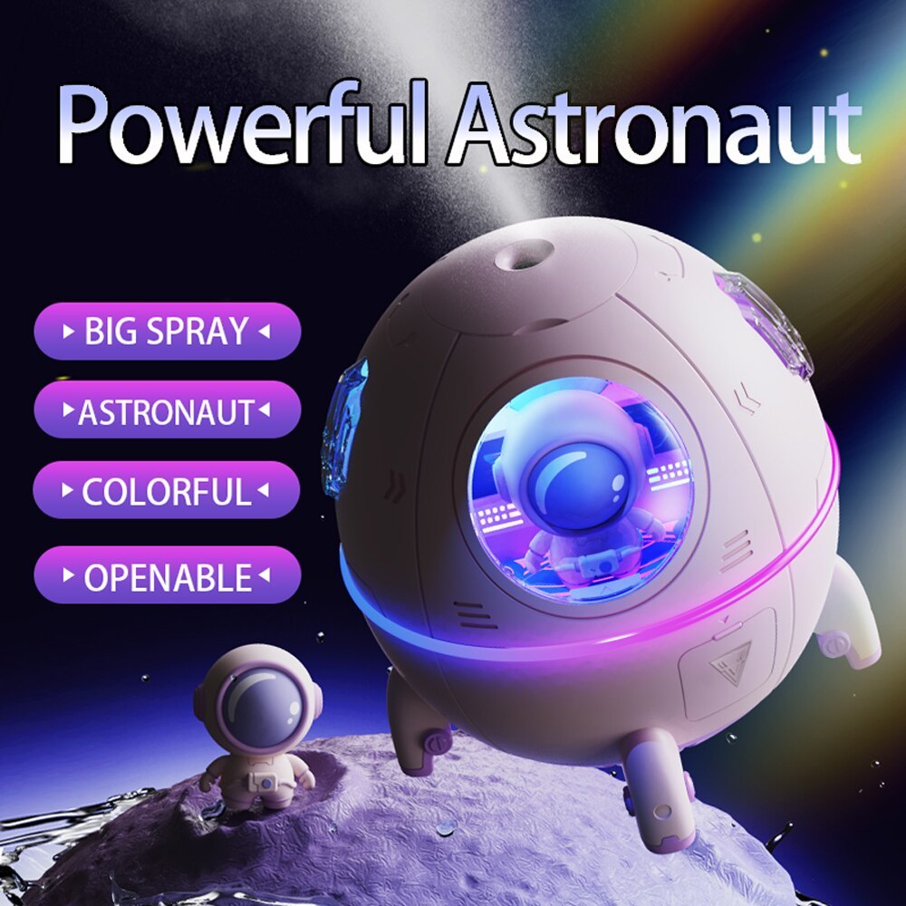 Portable Humidifier Desktop USB Astronaut Space Air Humidifier Diffuser 220ML With Colorful Led Light Christmas Gift